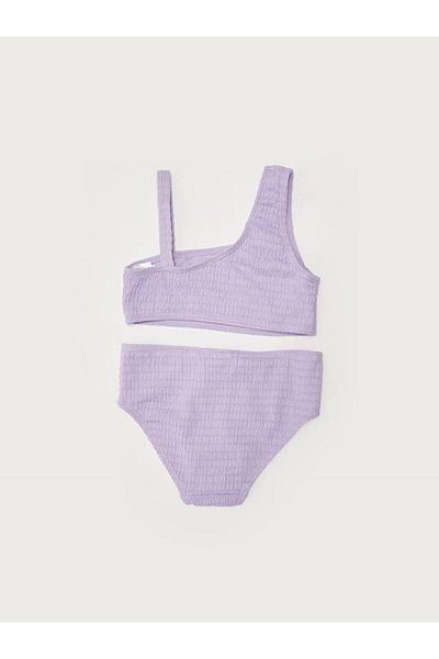 DEEP BEACH Textured Fabric Girl's Bikini Set