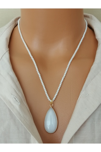 LemaStone Doğal taş kolye ;AA Kalite mercan doğal taş