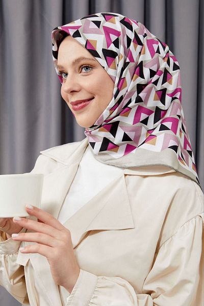 Levidor Eșarfă din twill cu model geometric