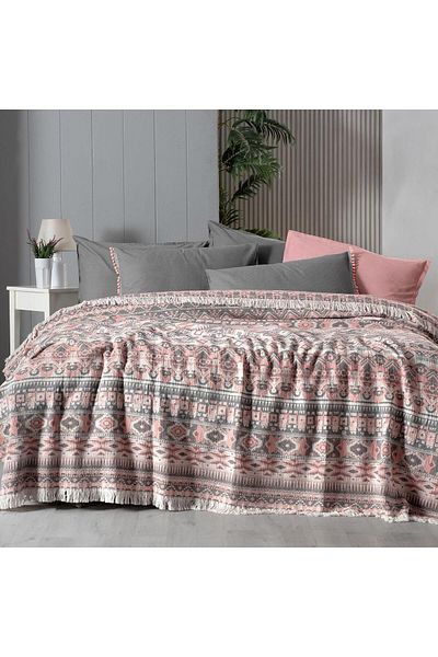 Sarev Allen Salmon Single 100% Cotton Yarn Dyed Pique Set