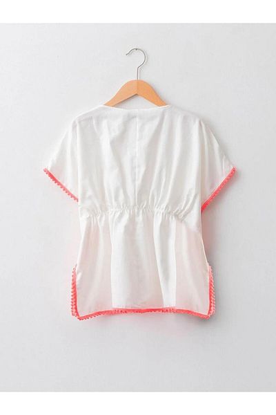 DEEP BEACH Printed Pompom Girl's Pareo