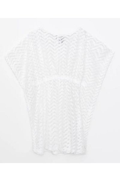 DEEP BEACH Ecru Lace Girl's Pareo