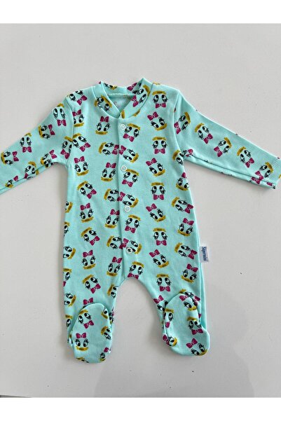 miabambim Organik Bebek Baskılı desenli  Tulum Takımı Yenidoğan kıyafet 0-3-6...