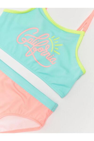 DEEP BEACH Baskılı kız çocuk bikini takım