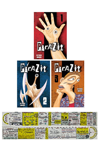 Kayıp Kıta Yayınları Parazit 1-2-3. Ciltler Manga Seti + Mat. Öğreten Cetvel