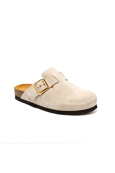 Frau Women / Girls Slippers 17D5 Frau Velor-S Cappuccino (Taupe)
