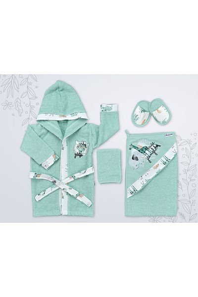 Miniworld Bathrobe Set Cute Jungle