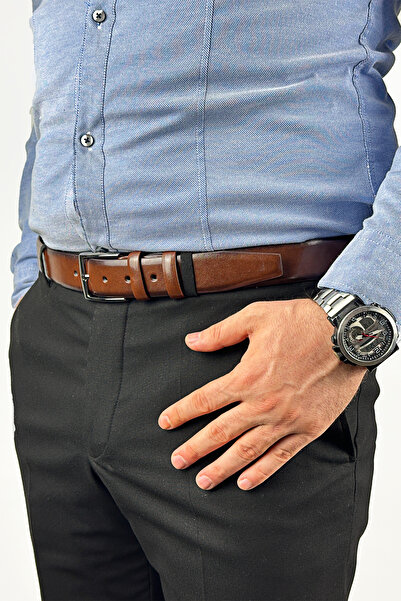debbah Σετ ανδρικής ζώνης - Premium Vegan Leather, Διπλό χρώμα (Μαύρο και Καφέ), Σχέδιο χωρίς ραφές