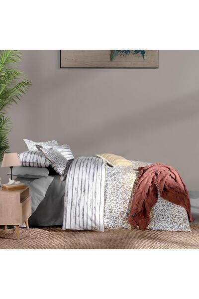 Sarev Persian Gri King Size (Battal Boy) %100 Pamuk Nevresim Takımı