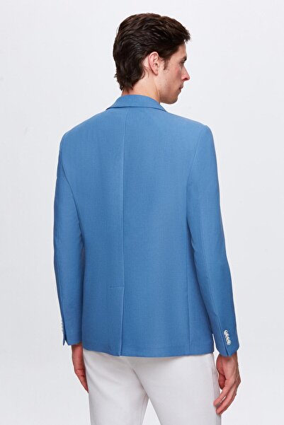 Twn εφαρμοστό Μπλε υφασμάτινο μπουφάν Flying Blazer Dobby