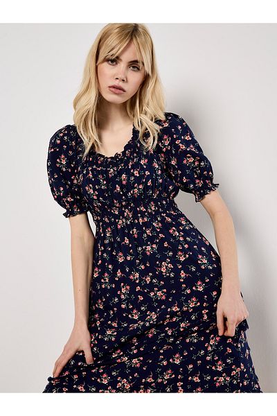 Apricot Geblümtes Ditsy-kleid Von Milk Maid