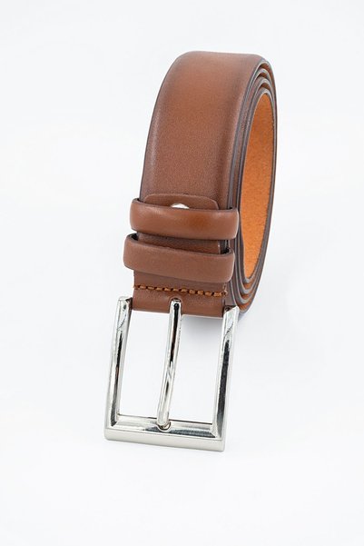 debbah 2-Pack Classic Men's Belt - Brown Vegan Leather Belt