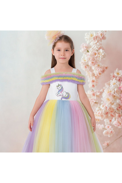 Pamina Kız Çocuk Unicorn Kostüm 35045