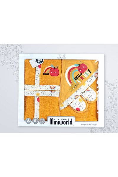 Miniworld 4 Piece Bathrobe Set Hello Sunshine