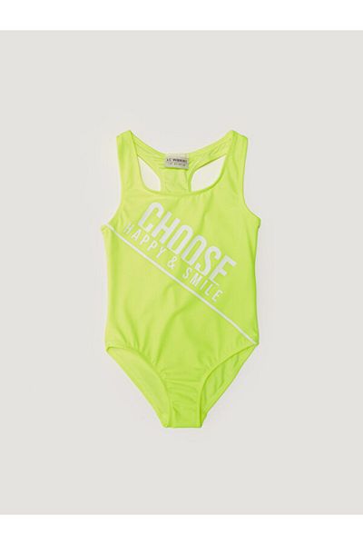DEEP BEACH White Printed Swimsuit for Girls - Db 200798 Cm