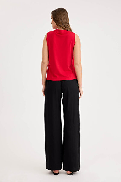 Vitrin Wide Leg Trousers with Elastic Waist