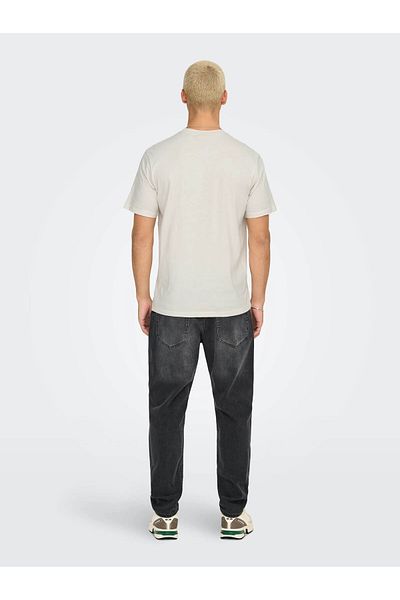 Only & Sons Ανδρικό μπλουζάκι Onsdawson Reg Ss Tee Vd Off-White 22033190