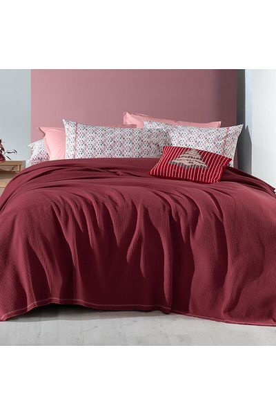 Sarev Abel Red Double 100% Cotton Pique Set
