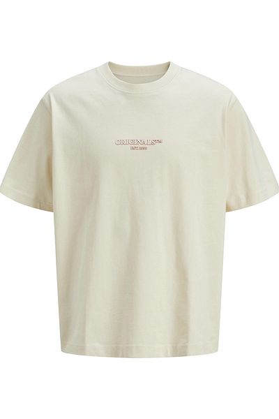 Jack & Jones Tricou crem pentru bărbați Islington Branding ( 12273157 -ANW)