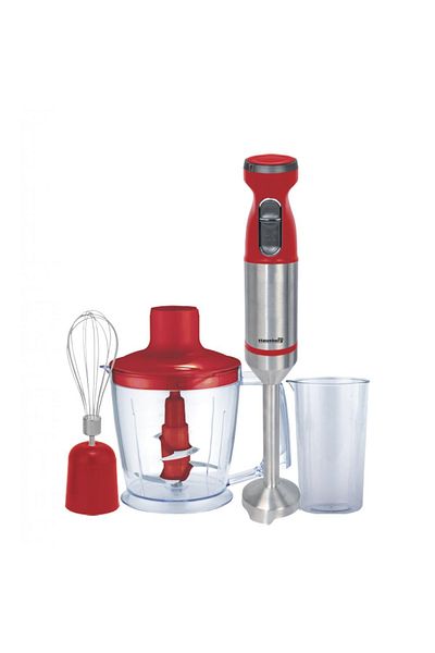 Hausberg Blender de mana profesional, HB-7700RS, 4 in 1, Cana 1000ml, Tel, Tocator, putere 1000 w, Rosu