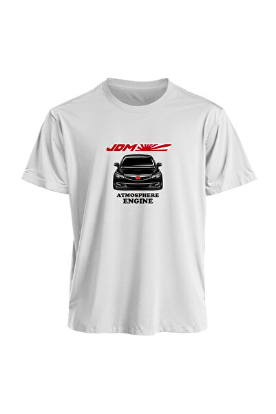 JDM Καλοκαιρινό βαμβακερό μπλουζάκι για άνδρες, 100% βαμβάκι JDM Civic Atmospheric Engine Loose T-shirt