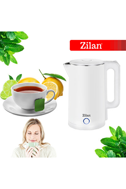 Zilan Fierbător electric ZLN1147 Alb, 1500 W, 1,7 L, Indicator luminos, oprire automată și manuală
