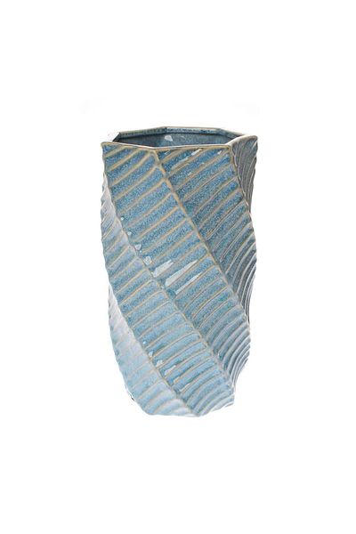 Ella Home Italia Vaza Spiral, Ceramica, Albastru, 23 Cm