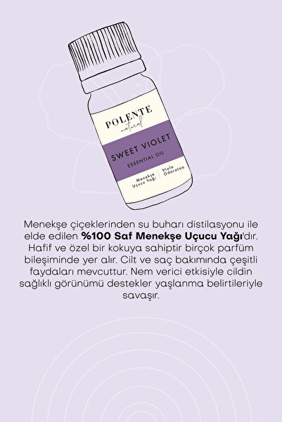 Polente Natural Menekşe Uçucu Yağı 5 ml
