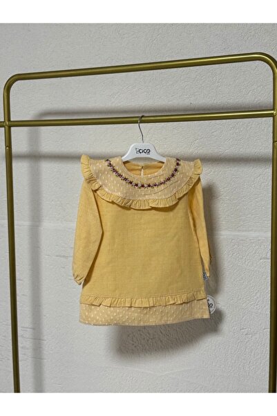 TİJK Kız Bebek Dantel Yakalı Elbise