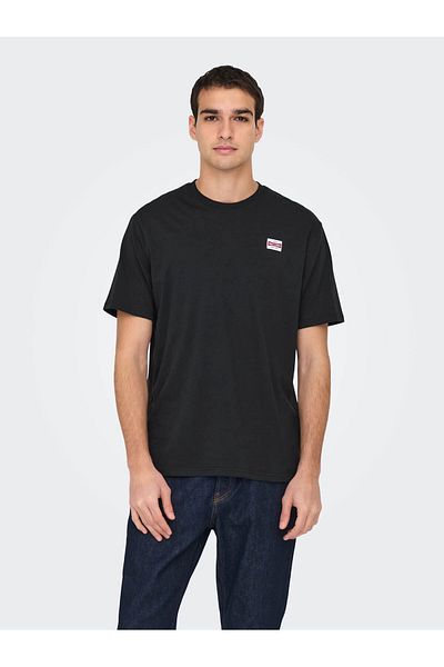 Only & Sons Μπλούζα Onsdawson Reg Ss Tee Vd Siyah Erkek 22033190