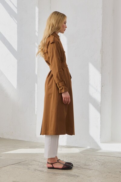 QANU Klasik Trençkot Taba