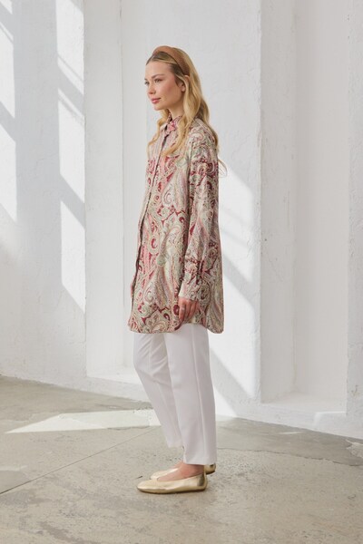 QANU Πουκάμισο με σχέδιο μπορντό