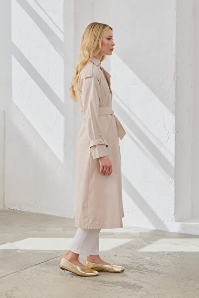 QANU Κλασικό παλτό μπεζ