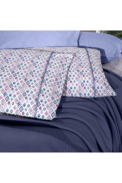 Sarev Abel Navy Blue Double 100% Cotton Pique Set