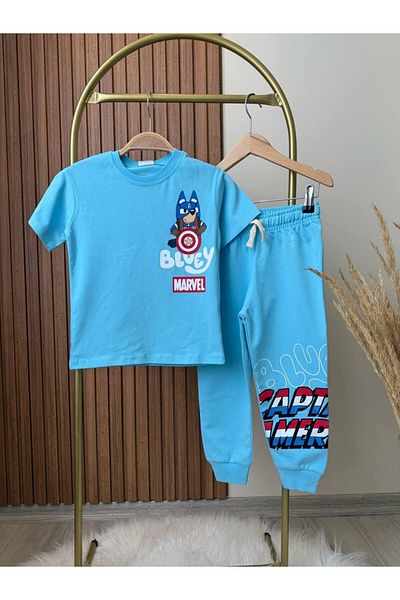 KidsSel New Season Bluey Printed Cotton Boys' Underwear Set
