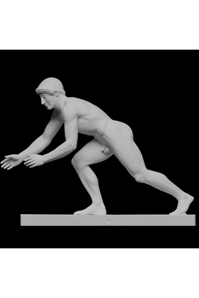 CharmFancy Antik Koşan Savaşçı - Aphaia Tapınağı Büst Heykel Biblo 15cm