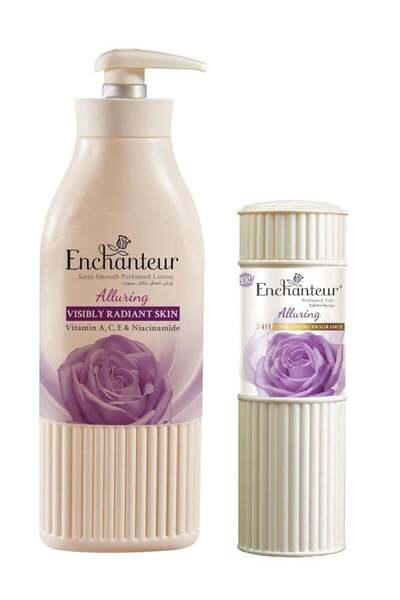ENCHANTEUR لوشن الجسم الجذاب 500 مل و بودرة التلك المعطرة 125 جرام