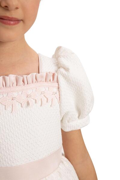 Pamina 3-7 Years Old Family Elliptical Girl's Dress with Hair Accessories