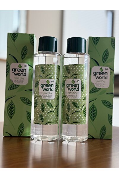 GreenWorld23 2 ADET Green World Yeşil Çay Eau de Kolonya 400 ml