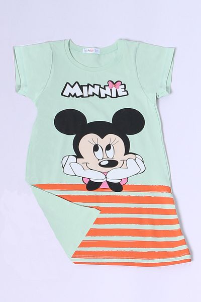 HÇM Girl's Dress Character Printed Striped A25