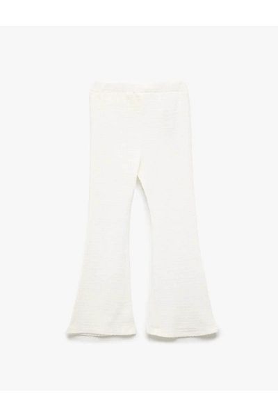Koton Elastic Waist Viscose Basic Ecru Baby Girl Tights 5Smg40052Ak