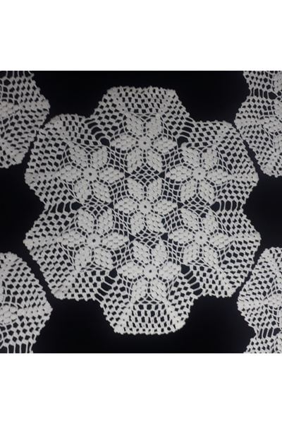 PİNA HEDİYELİK AKSESUAR El Örgüsü Tığ İşi 5 Adet Yatak Odası Takımı 24 cm Çapında El İşi Dantel Takımı Vintage Pamuk İpten