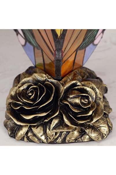 BIEYE Kelebek Tffany Tarzı Vitray Masa Lambası