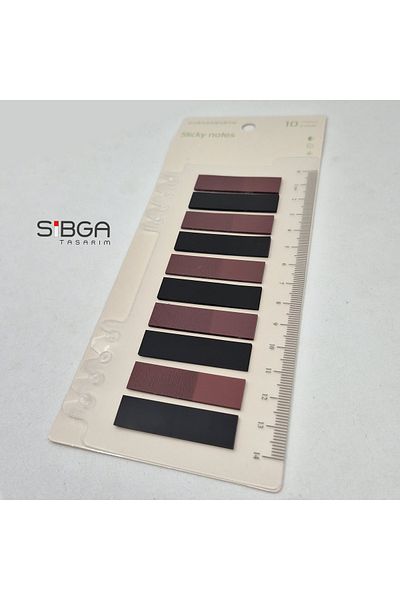 sibga tasarım Transparent Colored Post-It Note Paper - 200 Sheets Bookmark Sticker