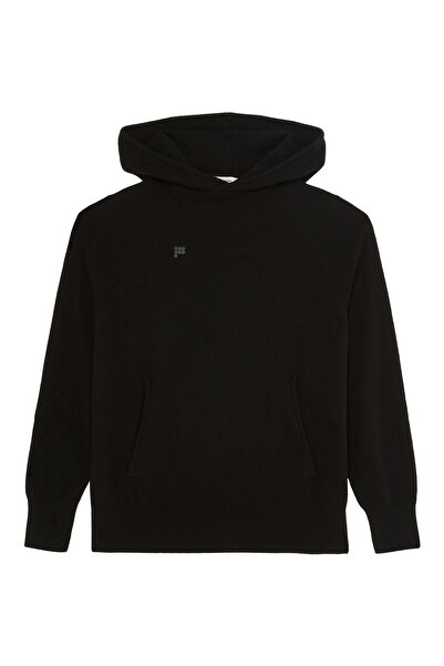 PANGAİA Geri Dönüşümlü Kaşmir Kapüşonlu Sweatshirt - SİYAH