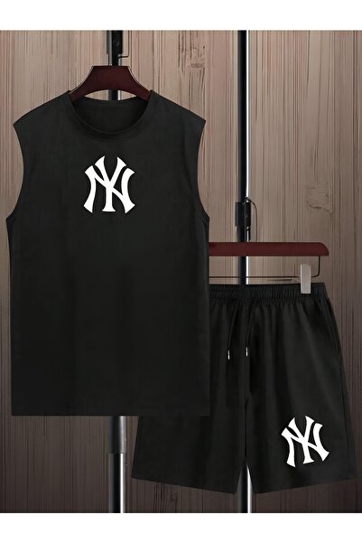 TREND ALİSSE Erkek Spor Takım - 2'lı 0 Kol Spor Atlet ve Şort Kombin