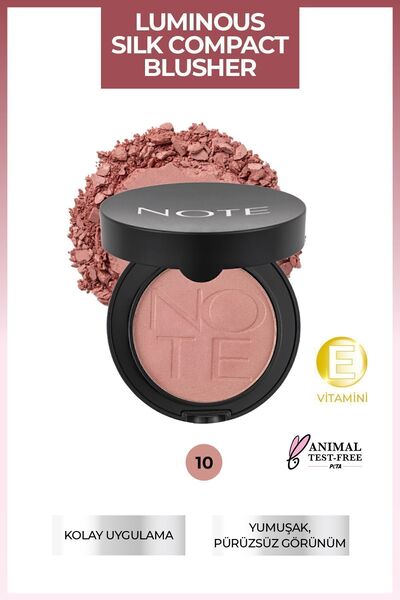 NOTE Luminous Silk Compact Blusher Toz Allık - 10 Pink Paradise