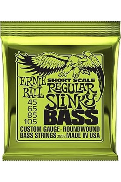 Hepta Collection Ernie Ball Normal Slinky Nickel Wound Short Scale Bass Instrument Strings, Gauge 50-105