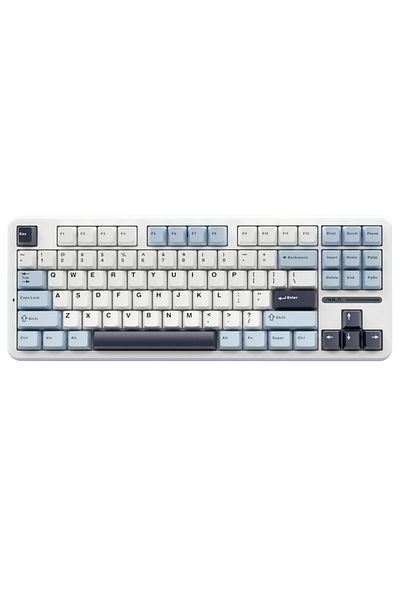 Choice Graywood V3 Switch Glacier Blue AULA F87 Pro Gasket Gaming Mechanical Keyboard 75% TKL Layout Wirele
