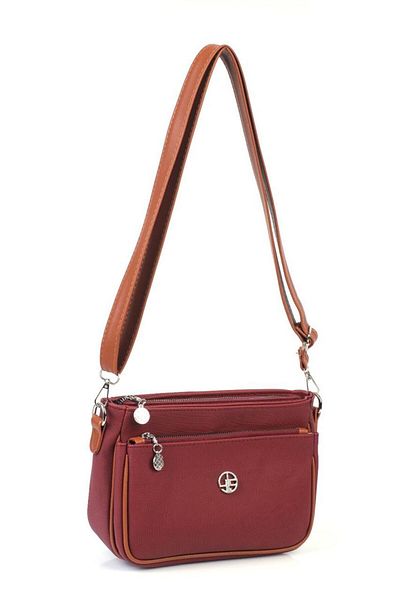 chocolatebag Geantă de mână și de umăr pentru femei Benetto Mali Model Roșu Claret
